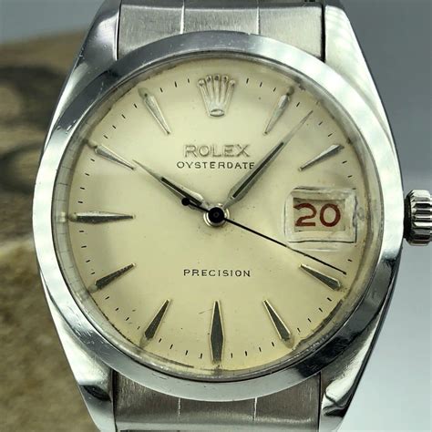 rolex 6694 oysterdate precision vintage men's watch|Rolex 6694 watch band size.